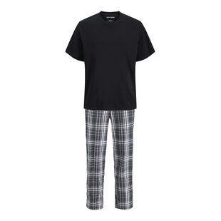 Jack & Jones Men's Pyjamas Set Giftbox JACLUCA Checkered Black