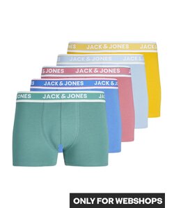 Jack & Jones Heren Boxershorts Trunks JACCONOR Effen 5-Pack