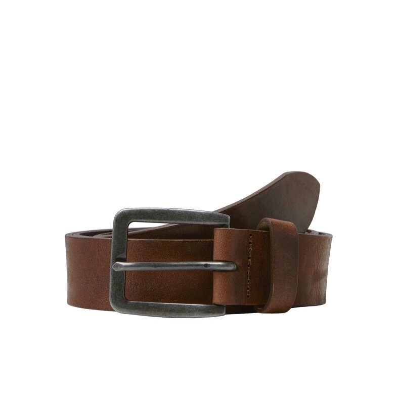 Jack & Jones Jack & Jones Men's Belt JACVICTOR Leather Brown