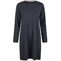By Louise By Louise Essential Dames Nachthemd Lange Mouw AOP Blauw
