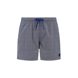 Shiwi Heren Zwemshort NATE 5" Geometrische Print Oranje/Blauw