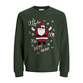 Jack & Jones Jack & Jones Heren Kersttrui JJCHRISTMAS Donkergroen