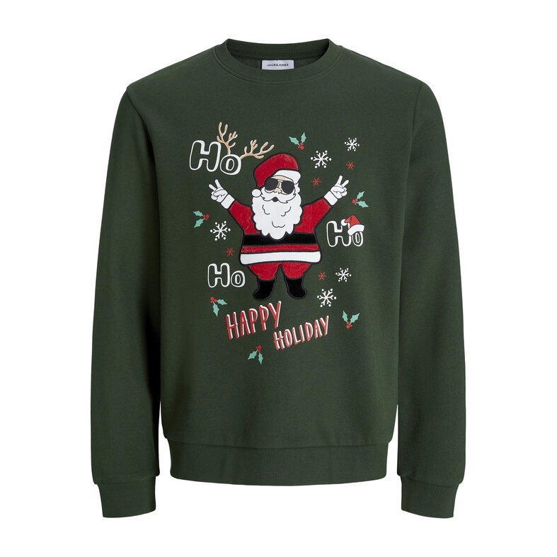Jack & Jones Jack & Jones Men's Christmas Sweater JJCHRISTMAS Dark Green