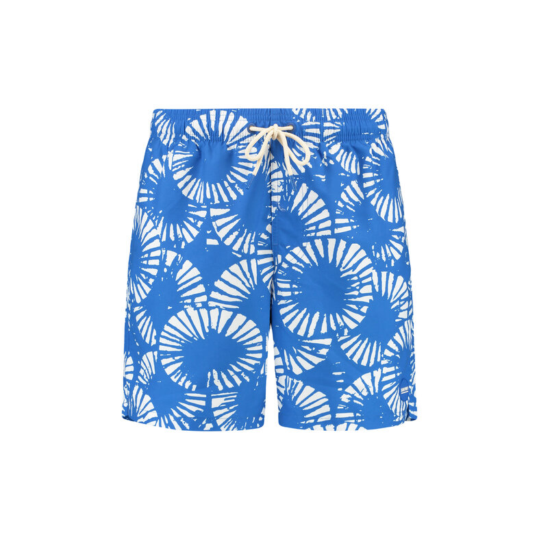Shiwi Shiwi Heren Zwemshort MIKE 7" Gerimpelde Print Blauw/Wit