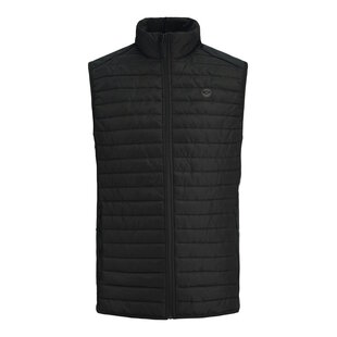 Jack & Jones Men's Bodywarmer JJEMULTI Puffer Vest Black
