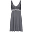 By Louise By Louise Slipdress Ladies Nightshirt With Lace Dark Grey
