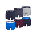Happy Shorts Happy Shorts Boxer Shorts Men Multipack 6-Pack Plain/Striped Blue