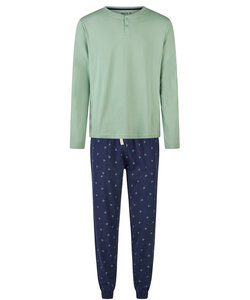 Phil & Co Men's Pyjama Set Long Green/Blue