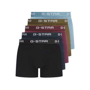 G-Star Heren Boxershorts Trunks MAIZE 5-Pack Mulitpack Blauw/Groen/Zwart/Rood