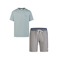 Phil & Co Phil & Co Heren Shortama Korte Pyjama Katoen Blauw