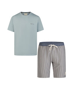 Phil & Co Men's Short Pants Short Pyjamas Cotton Blue