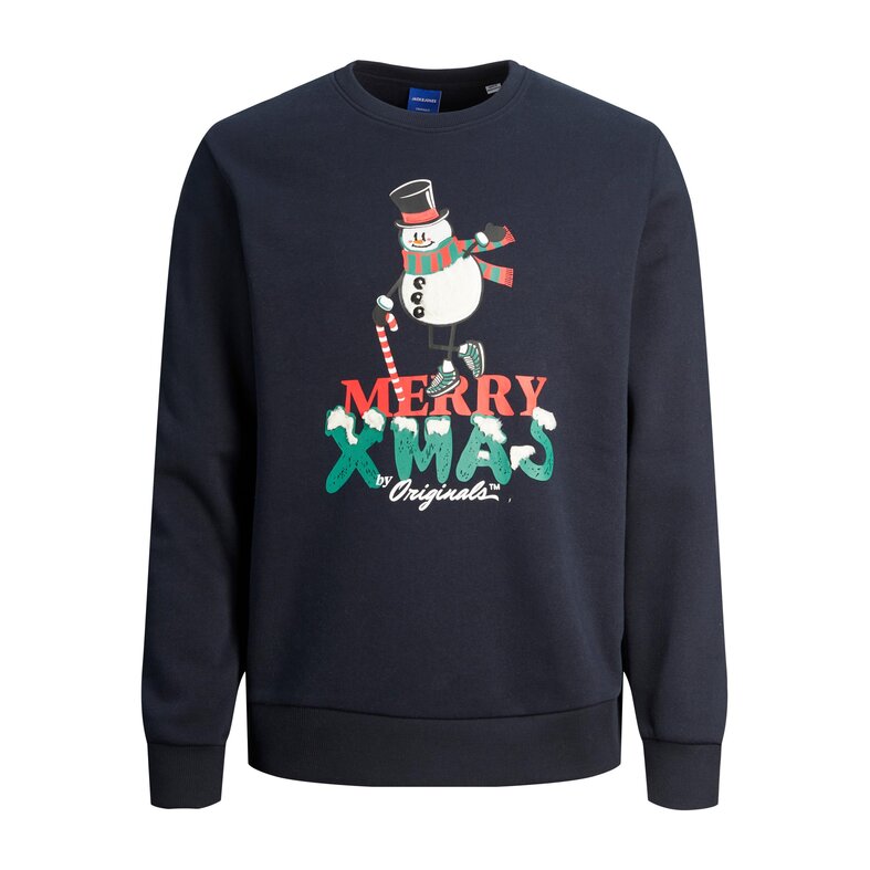 Jack & Jones Jack & Jones Heren Kersttrui JORXMAS Donkerblauw