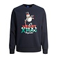 Jack & Jones Jack & Jones Heren Kersttrui JORXMAS Donkerblauw