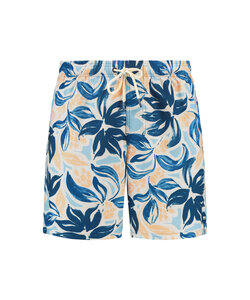 Shiwi Men's Swim Short MIKE 7" Floral Print Blue/Orange