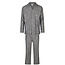 Phil & Co Phil & Co Men's Pyjama Set Long Button Closure Woven Cotton Gray Striped