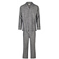 Phil & Co Phil & Co Heren Pyjama Set Lang Knoopsluiting Geweven Katoen Grijs Gestreept