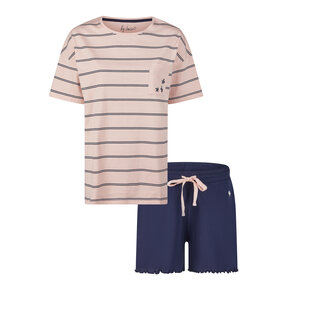 By Louise Women's Short Pajama Set Shortama Pink