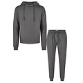 Phil & Co Phil & Co Heren Lounge Jacquard Sweat Set Antraciet