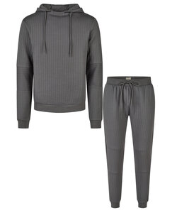 Phil & Co Heren Lounge Jacquard Sweat Set Antraciet