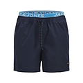 Jack & Jones Jack & Jones Heren Zwemshort JPSTMAUI Neon Dubbele Waistband Donkerblauw/Lichtblauw