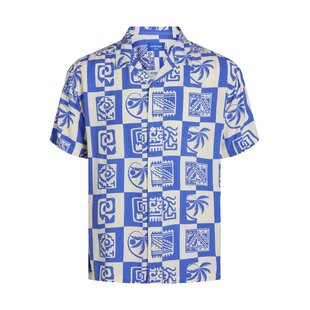 Jack & Jones Men's Shirt JORLUKE Print Blue