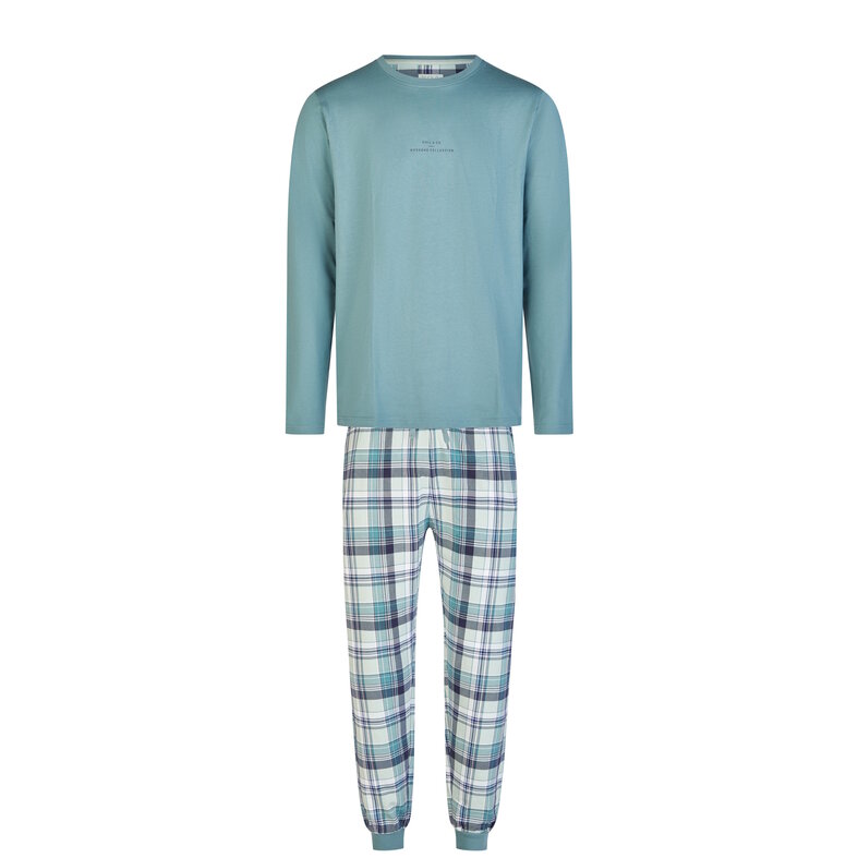 Phil & Co Phil & Co Men's Pyjama Set Long Checkered Green