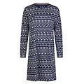 By Louise By Louise Ladies Nightshirt Long Sleeve Winter Print Blue