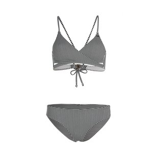 O'Neill Dames Bikini Set Baay Maoi Zwart/Wit Gestreept