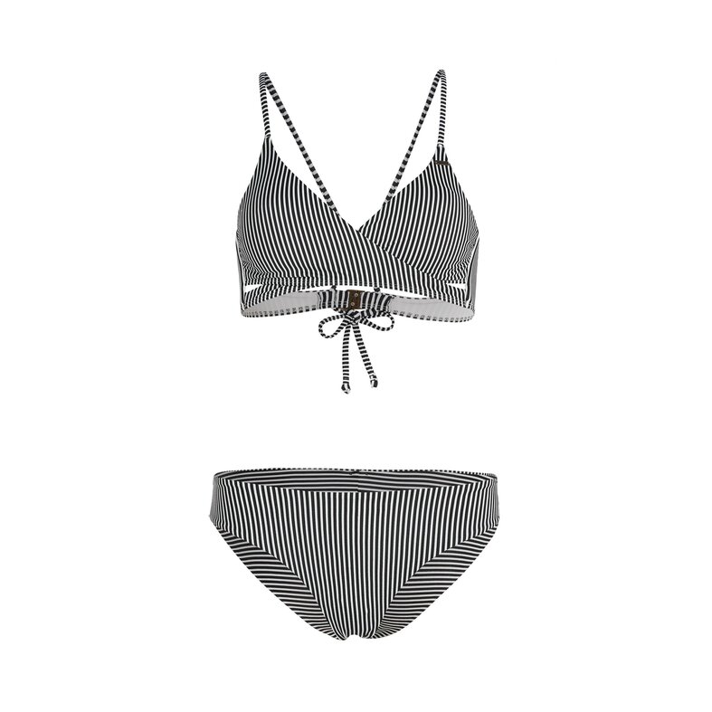 O'Neill O'Neill Dames Bikini Set Baay Maoi Zwart/Wit Gestreept