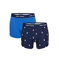 Happy Shorts Happy Shorts 2-Pack Christmas Boxer Shorts Men Blue Santa Claus/Reindeer