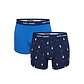 Happy Shorts Happy Shorts 2-Pack Kerst Boxershorts Heren Blauw Kerstmannen / Rendieren