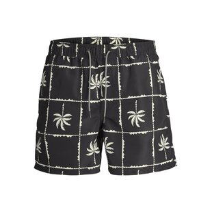 Jack & Jones Men's Swim Short OCEANDAY Print Black