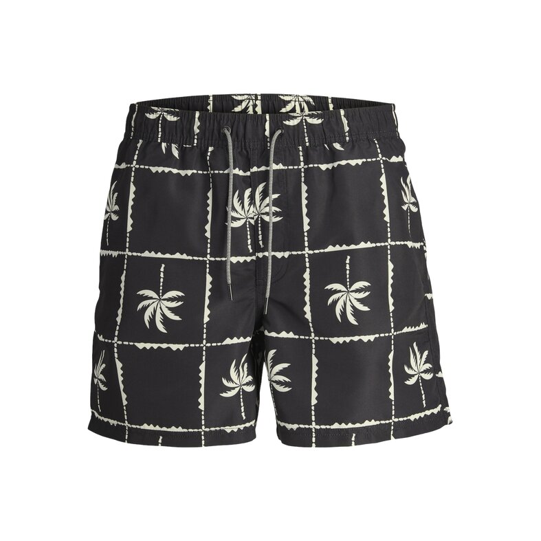 Jack & Jones Jack & Jones Men's Swim Short OCEANDAY Print Black