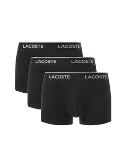 Lacoste Heren Boxershorts Classic Trunks Zwart 3-Pack
