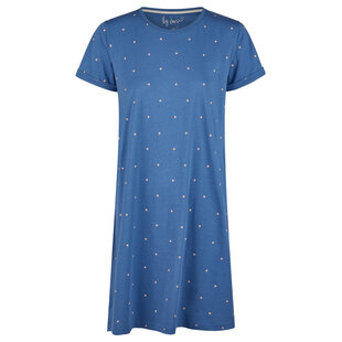 By Louise Ladies Nightshirt Short Sleeve Blue Dotted