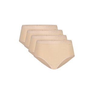 Ten Cate Dames Heupslip Midi Bio Katoen 4-Pack Beige