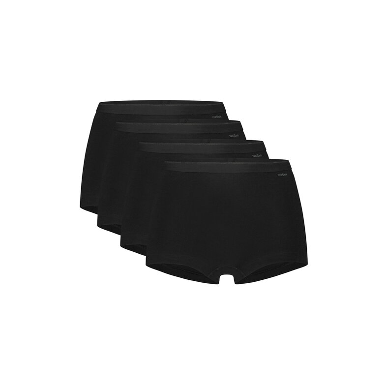 Ten Cate Ten Cate Ladies Boxer Shorts Bio Cotton 4-Pack Black