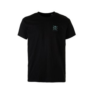 WATTS Unisex Logo Backprint T-Shirt PALM Organisch Katoen Zwart