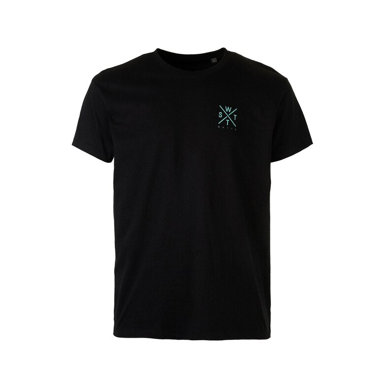 WATTS WATTS Unisex Logo Backprint T-Shirt PALM Organisch Katoen Zwart