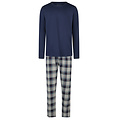 Phil & Co Phil & Co Men's Pyjama Set Long Blue/Grey Checkered