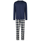 Phil & Co Phil & Co Men's Pyjama Set Long Blue/Grey Checkered