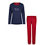 By Louise By Louise Dames Pyjama Set Lang Katoen Blauw