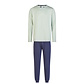 Phil & Co Phil & Co Heren Pyjama Set Lang Lichtgroen