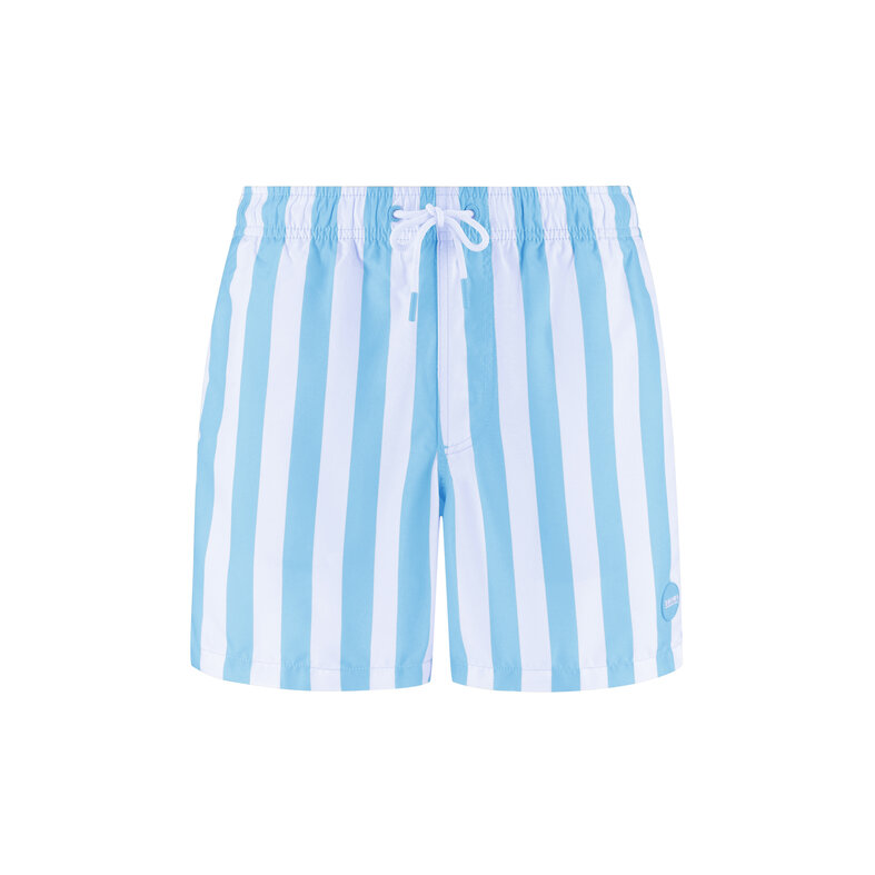 Shiwi Shiwi Men's Swim Short Broad Stripe Light Blue/White