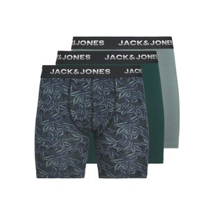 Jack & Jones Men's Boxer Briefs Long Pipe JACMAXWELL Boxer Briefs 3-Pack Floral