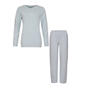 By Louise By Louise Dames Pyjama Set Lang Interlock Effen Mint Groen