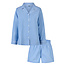 By Louise By Louise Dames Pyjama Set Short + Blouse Gestreept Blauw