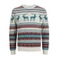Jack & Jones Jack & Jones Heren Kersttrui Gebreid JORSNOWBALL Moonbeam Grijs
