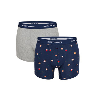 Happy Shorts 2-Pack Kerst Boxershorts Heren Koekjes
