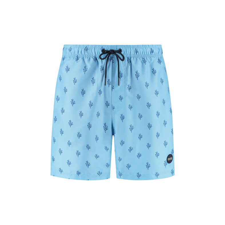 Shiwi Shiwi Heren Zwemshort MIKE 7" Koraalprint Lichtblauw